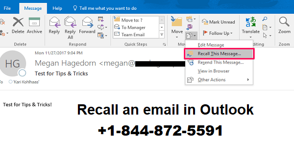 recall email.outlook 2016 for mac